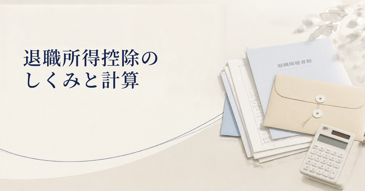 退職所得控除のしくみと計算